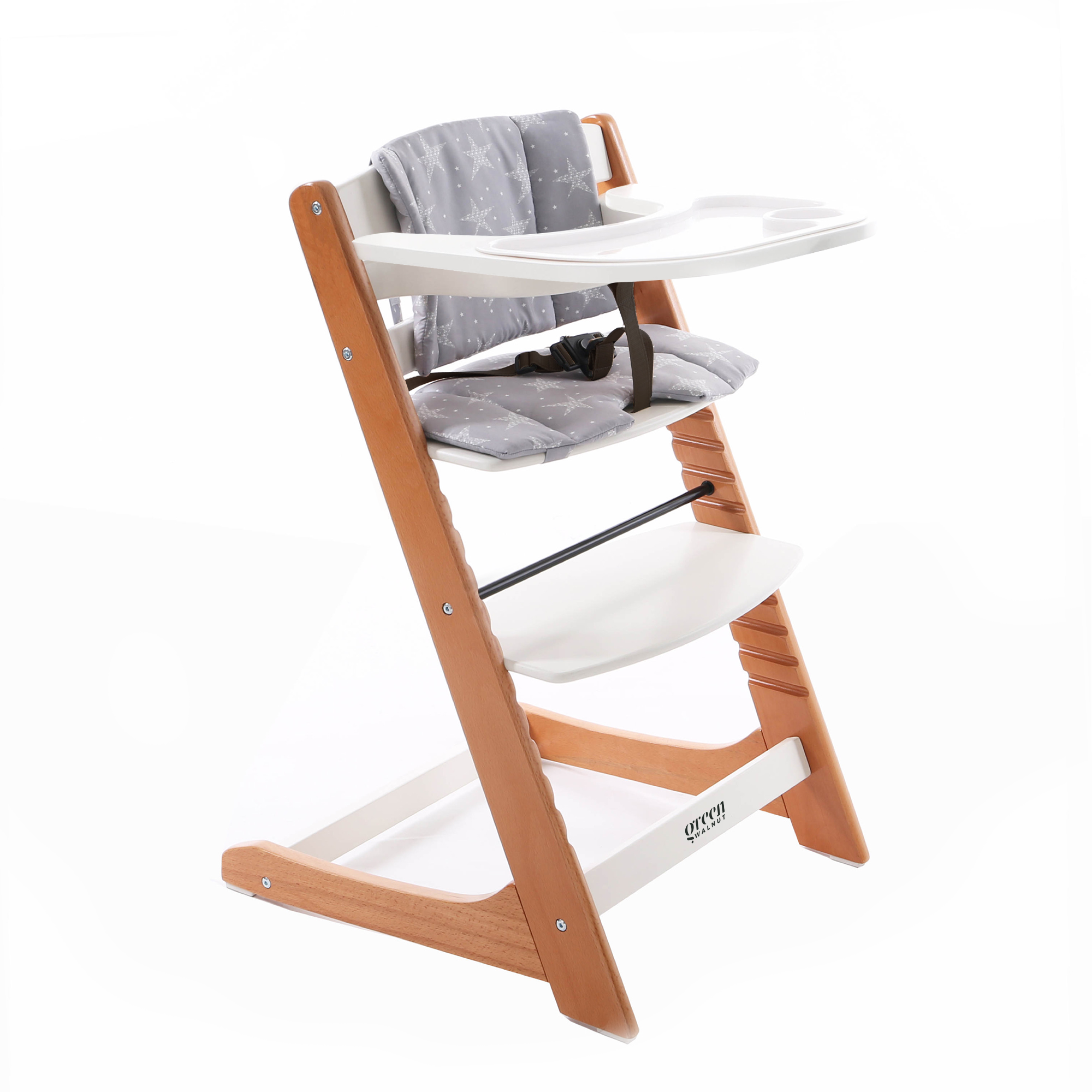 Grey wooden high chair online