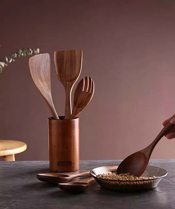 Green Walnut | Wooden Acacia Kitchen Utensil