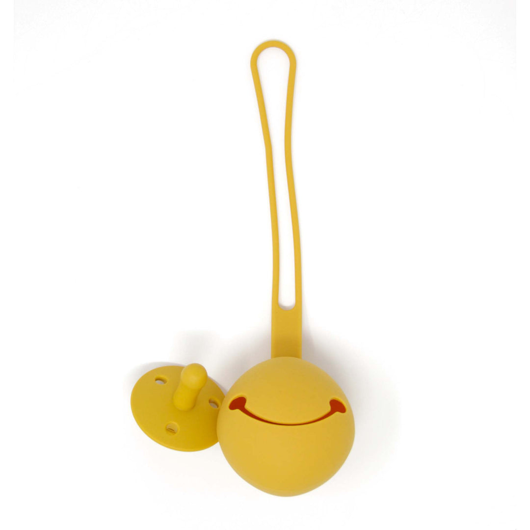 Peapod - Baby Silicone Pacifier and Pacifier holder - Storage - case - silicone pouch - Green Walnut