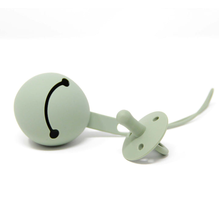 Peapod - Baby Silicone Pacifier and Pacifier holder - Storage - case - silicone pouch - Green Walnut