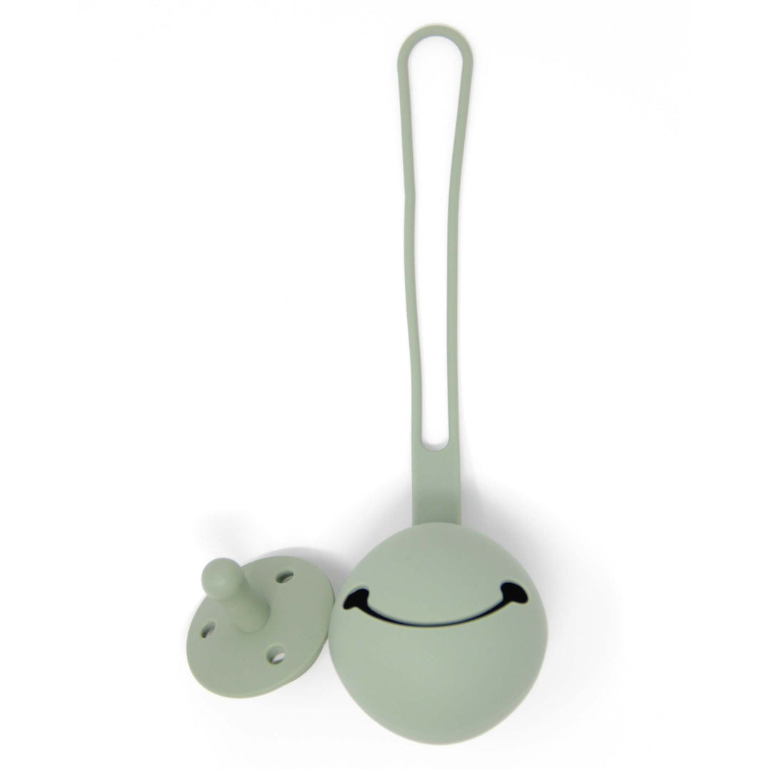 Peapod - Baby Silicone Pacifier and Pacifier holder - Storage - case - silicone pouch - Green Walnut