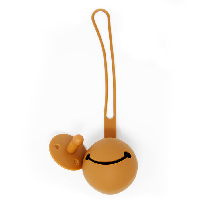 Peapod - Baby Silicone Pacifier and Pacifier holder - Storage - case - silicone pouch - Green Walnut