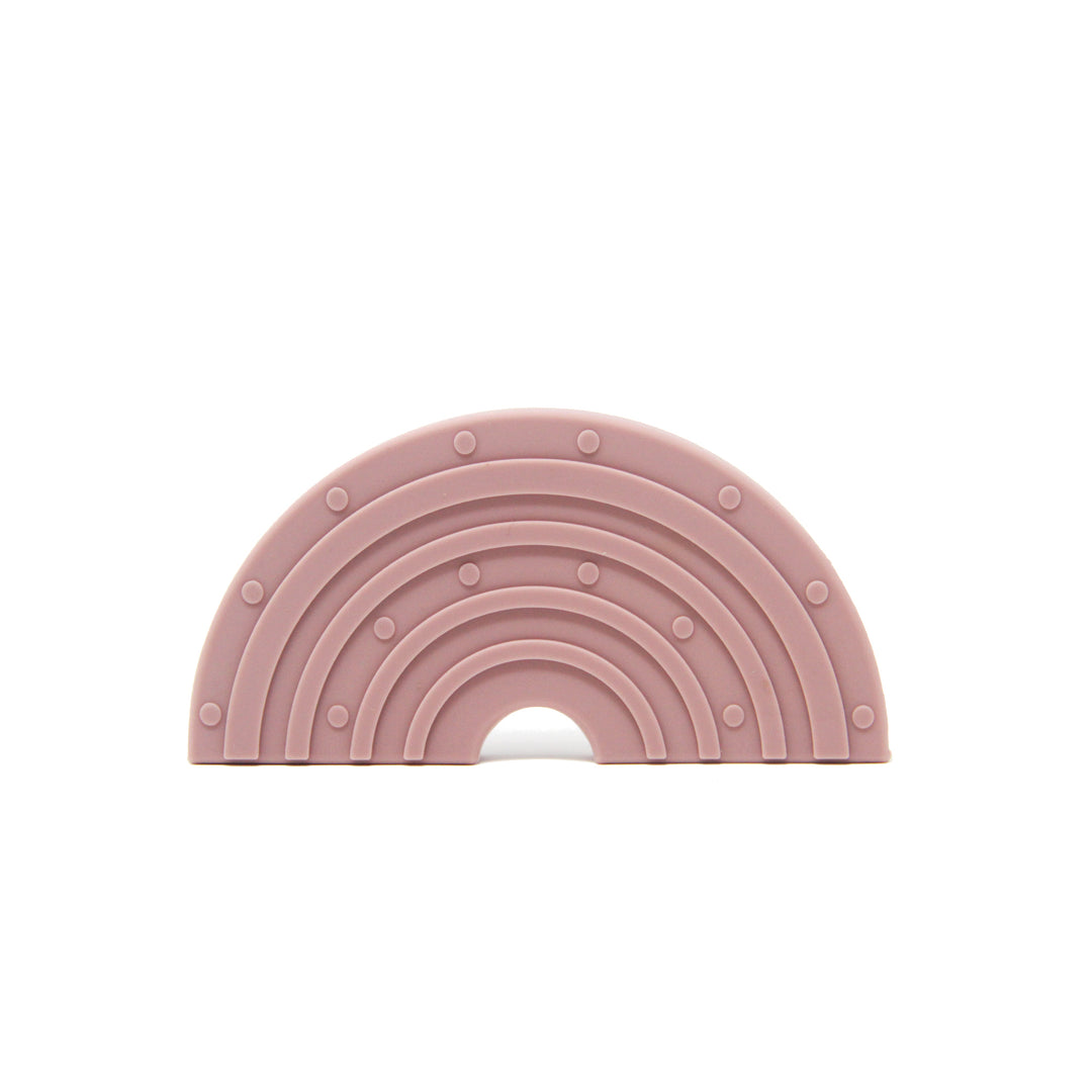 Silicone rainbow teether Pink Color  for babies and infants for mouthing and teething babies. Relieves gum pains for babies | Green Walnut