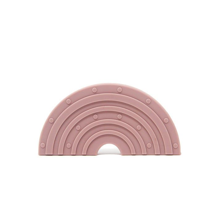 Silicone rainbow teether Pink Color  for babies and infants for mouthing and teething babies. Relieves gum pains for babies | Green Walnut