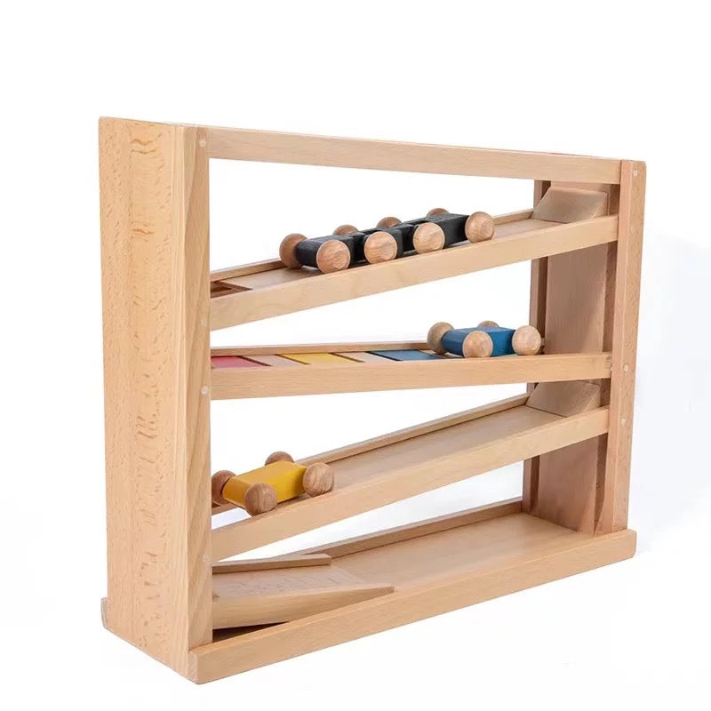 Wooden Ball Runner | Ball Tracker | Car Glider | Car Runner | Wooden Ramp Racer - Green Walnut Inc.