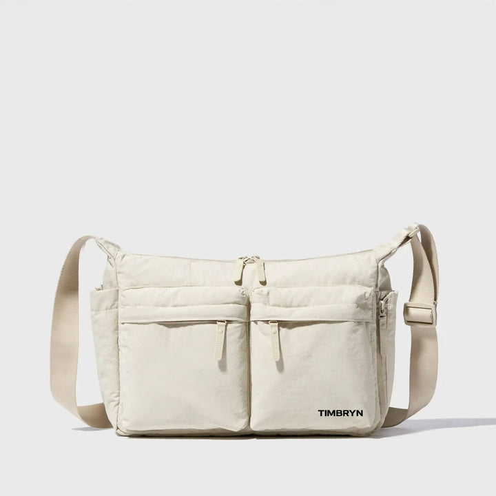 Waterproof Crossbody Sling Bag – Unisex Quilted Nylon Shoulder Bag, Adjustable Strap