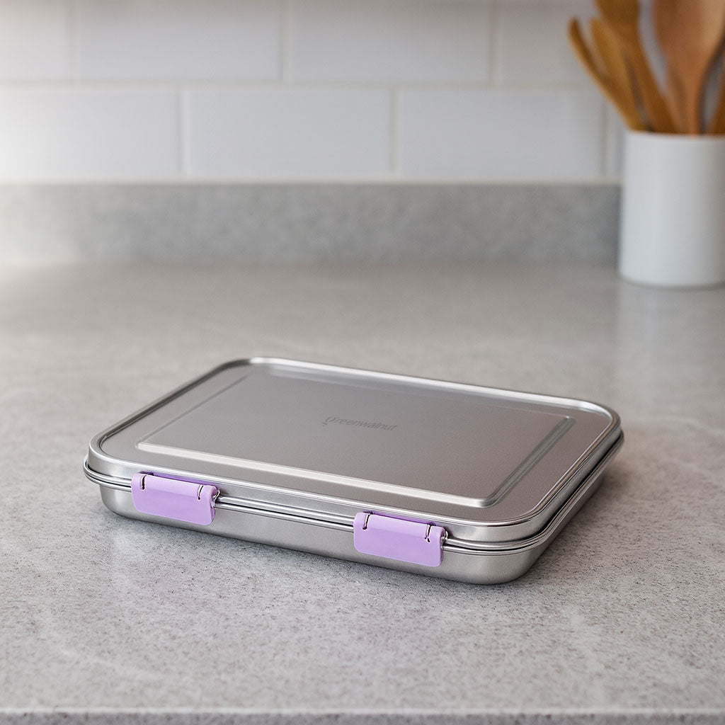 Stainless Steel Lunch Box with Leak-Proof Lid  | 3 Compartment Food Container for Kids & Adults | Bento Lunch Box