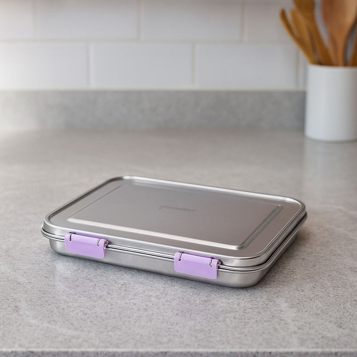 Stainless Steel Lunch Box with Leak-Proof Lid  | 3 Compartment Food Container for Kids & Adults | Bento Lunch Box