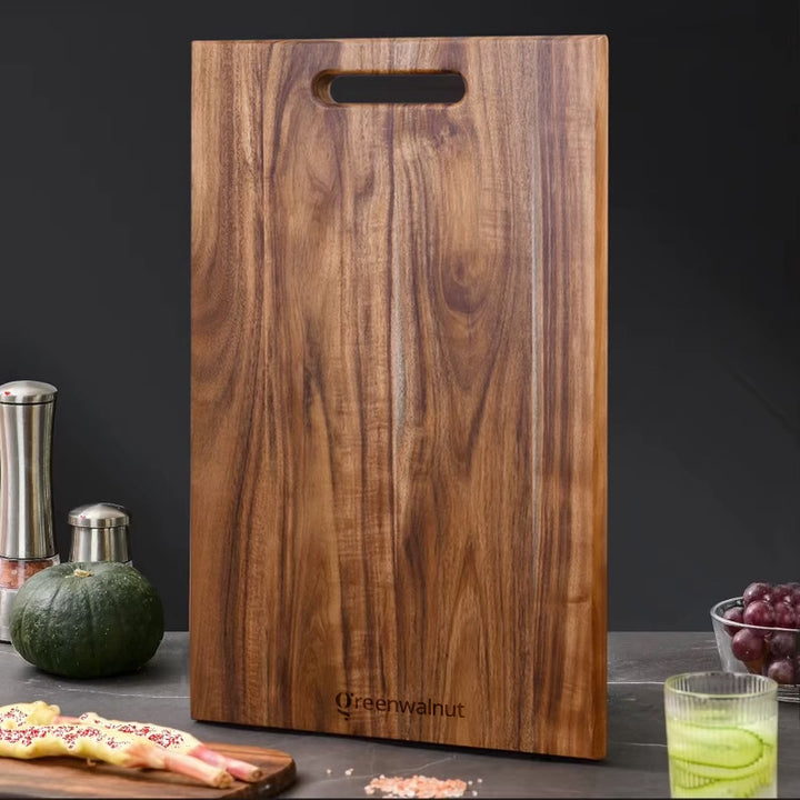 Acacia Wood Cutting Board - Durable, Easy-Clean Chopping Block for Kitchen & Dining