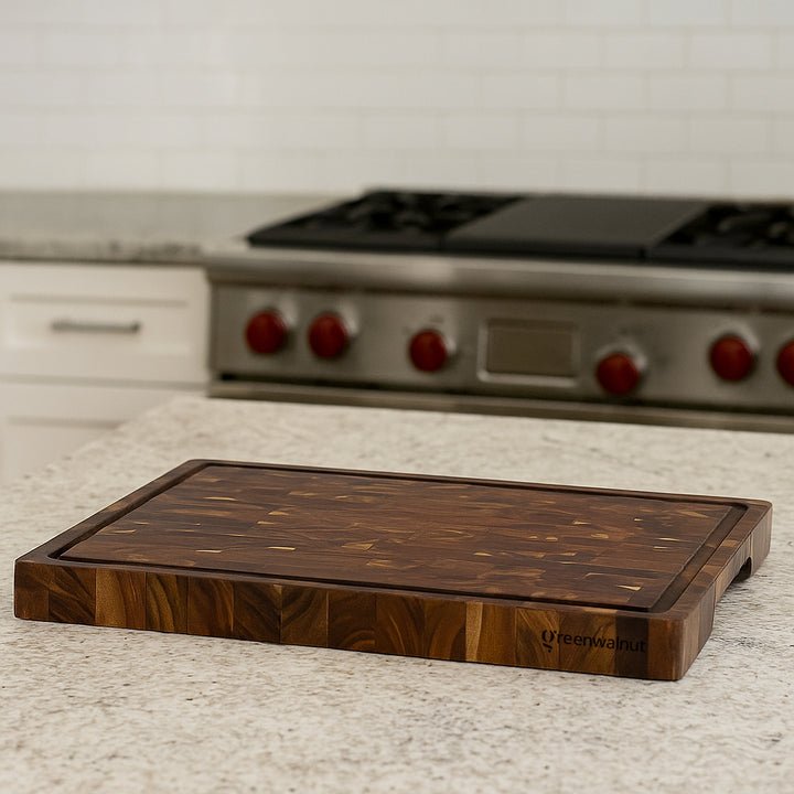 Greenwalnut Premium Acacia End-Grain Cutting Board with Juice Groove