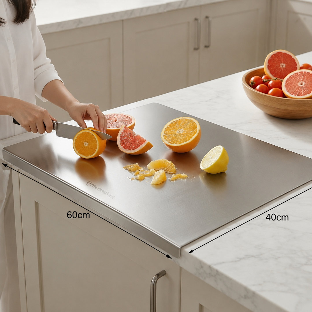 Stainless Steel Kitchen Board – Multi-Purpose Pastry, Cutting & Food Prep Board | Dough Rolling, Meat & Vegetable Chopping Mat
