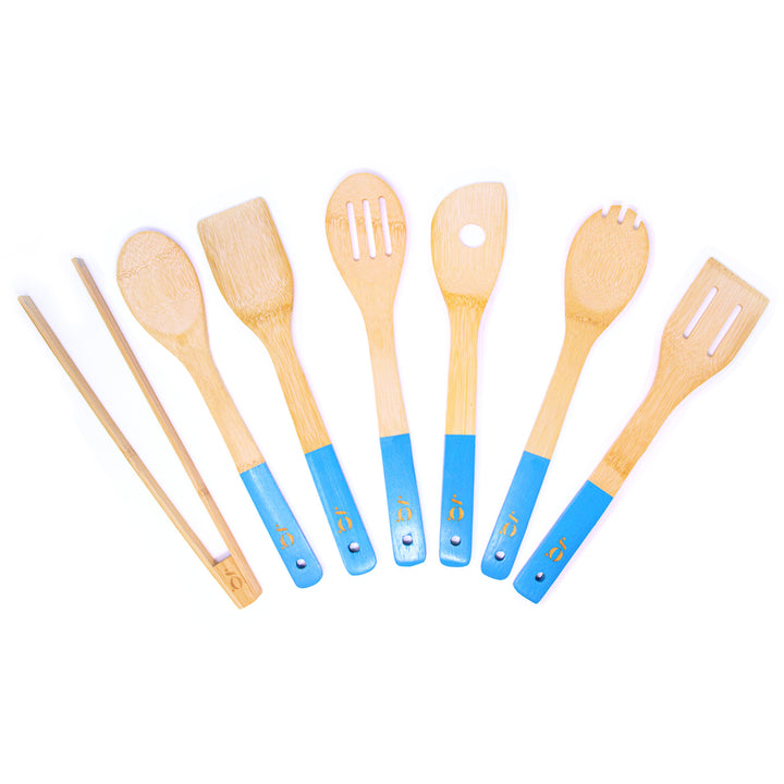 Blue Bamboo KItchen Utensils