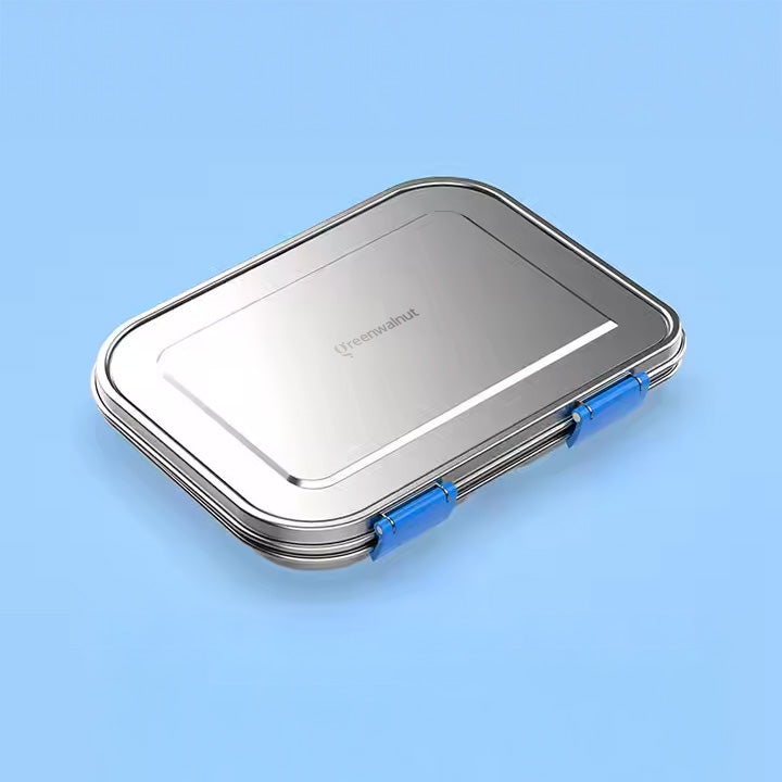 Stainless Steel Lunch Box with Leak-Proof Lid – 3-Compartment Food Container for Kids & Adults | BPA-Free, Durable & Easy to Clean