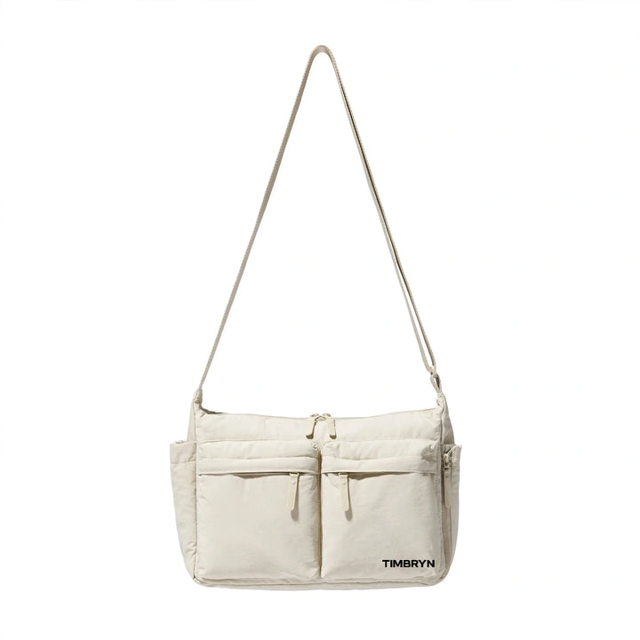 Waterproof Crossbody Sling Bag – Unisex Quilted Nylon Shoulder Bag, Adjustable Strap