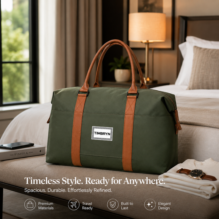 TIMBRYN Large Weekender Duffel Bag | Carry-On Travel Bag