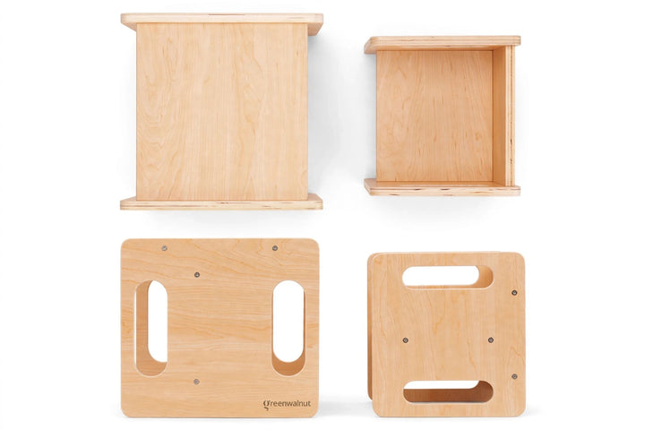 Montessori Wodden Table and Chair Set – Wooden Toddler Furniture, Ages 1-4