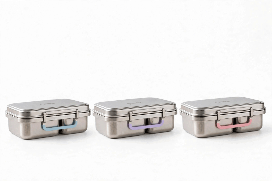 Stainless Steel 2 Compartment Bento Lunch Box