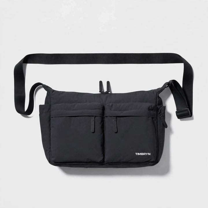 Waterproof Crossbody Sling Bag – Unisex Quilted Nylon Shoulder Bag, Adjustable Strap