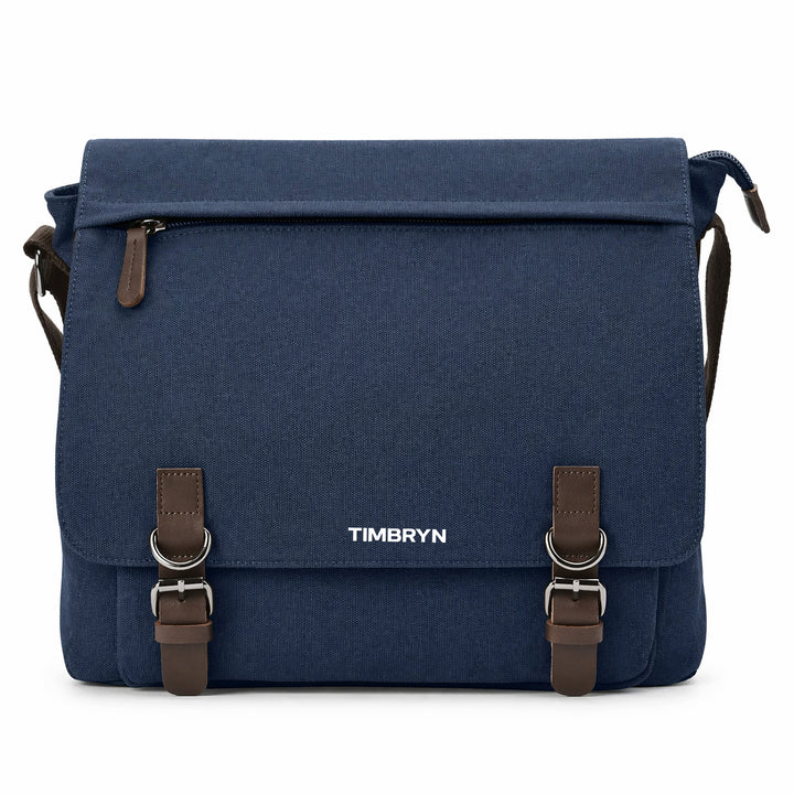 Premium Canvas & Leather Messenger Bag  | Vintage Crossbody Satchel