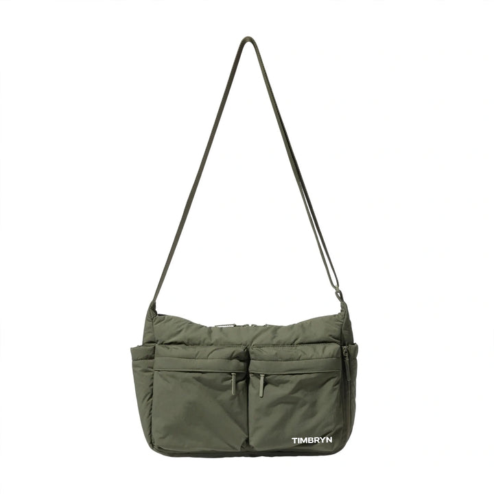 Waterproof Crossbody Sling Bag – Unisex Quilted Nylon Shoulder Bag, Adjustable Strap