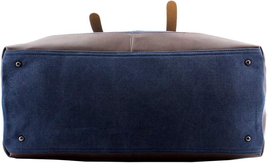 Large Canvas & PU Leather Weekend Duffle Bag – Men's Vintage Travel Carry-On