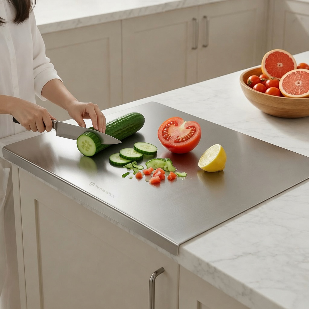 Stainless Steel Kitchen Board – Multi-Purpose Pastry, Cutting & Food Prep Board | Dough Rolling, Meat & Vegetable Chopping Mat