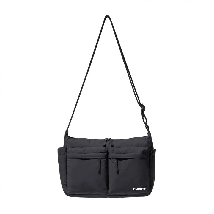 Waterproof Crossbody Sling Bag – Unisex Quilted Nylon Shoulder Bag, Adjustable Strap
