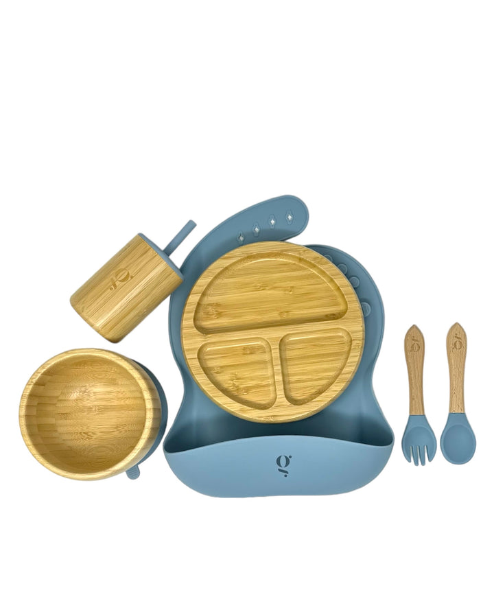 Baby / Toddler Bamboo Dinnerware With Suction Set of 6 Pieces - Green Walnut Inc.