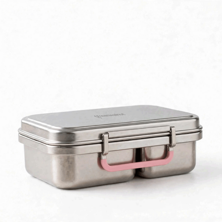 Stainless Steel 2 Compartment Bento Lunch Box