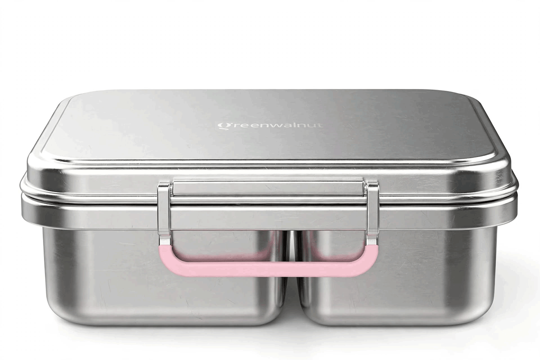 Stainless Steel 2 Compartment Bento Lunch Box