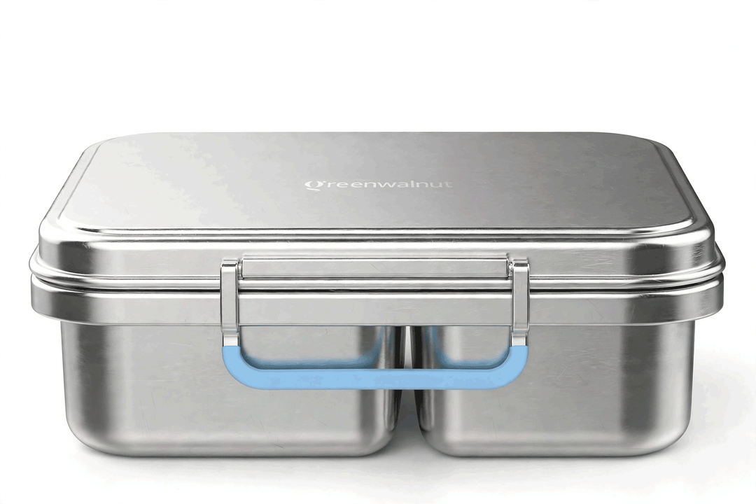 Stainless Steel 2 Compartment Bento Lunch Box