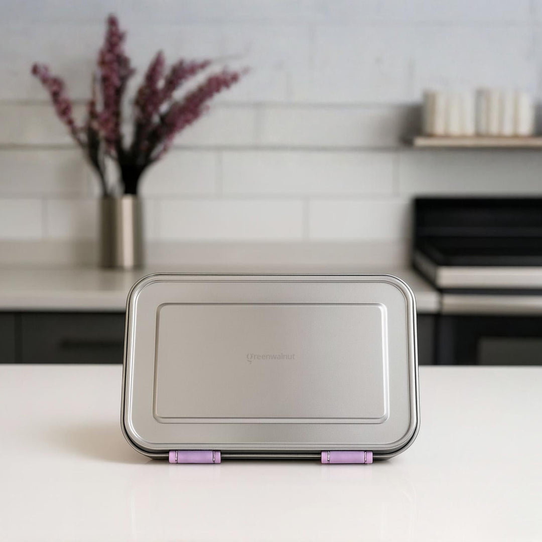 Stainless Steel Lunch Box with Leak-Proof Lid  | 3 Compartment Food Container for Kids & Adults | Bento Lunch Box