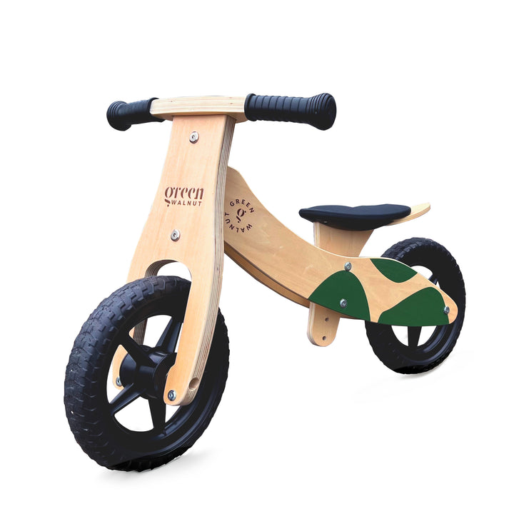 Convertible Wooden Balance Bike - Trike (2 in 1) - Green Walnut Inc.