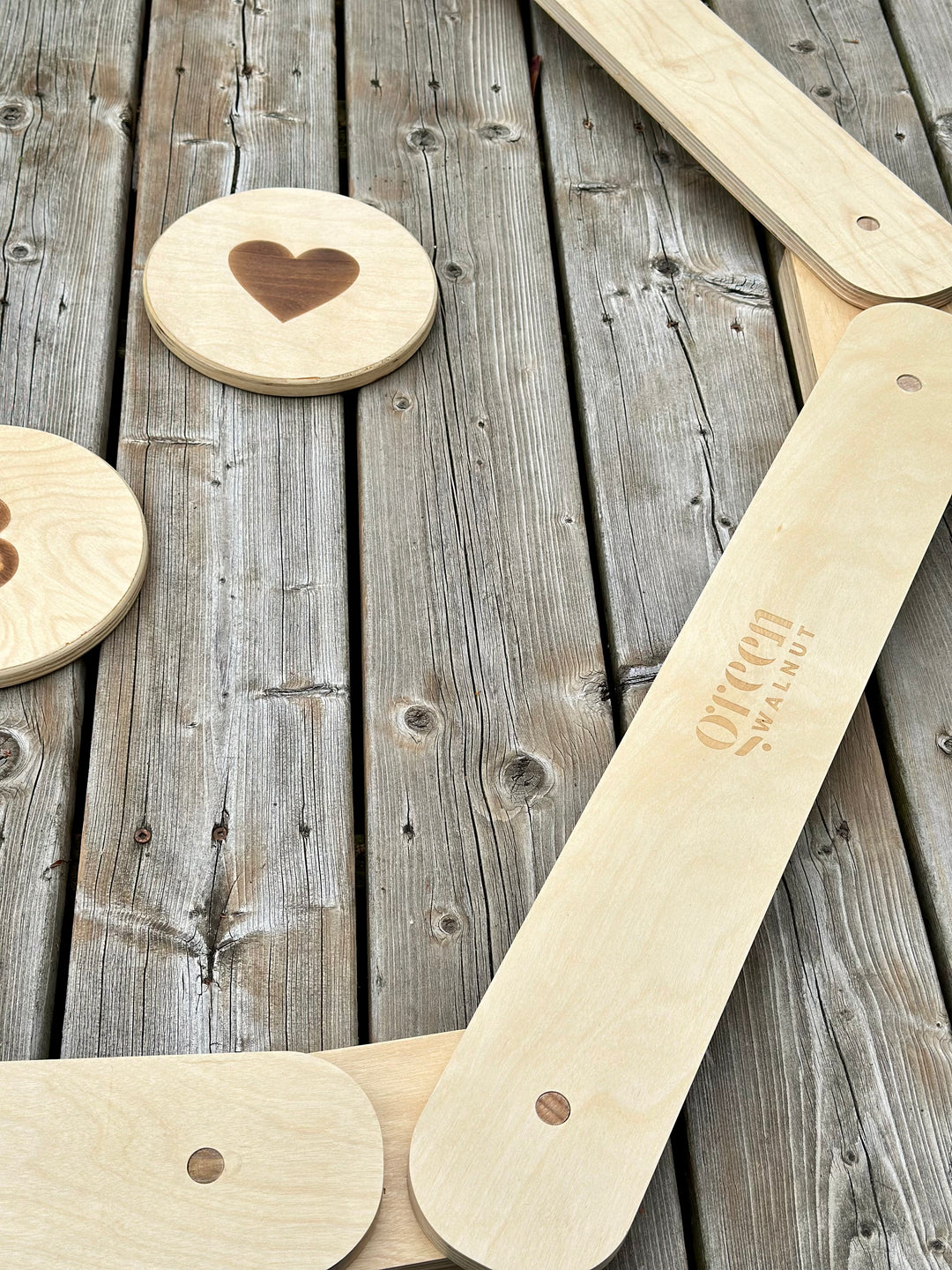 Poutre d'équilibre en bois pour enfants avec pierres d'appui en bois | Ensemble de 12 pièces