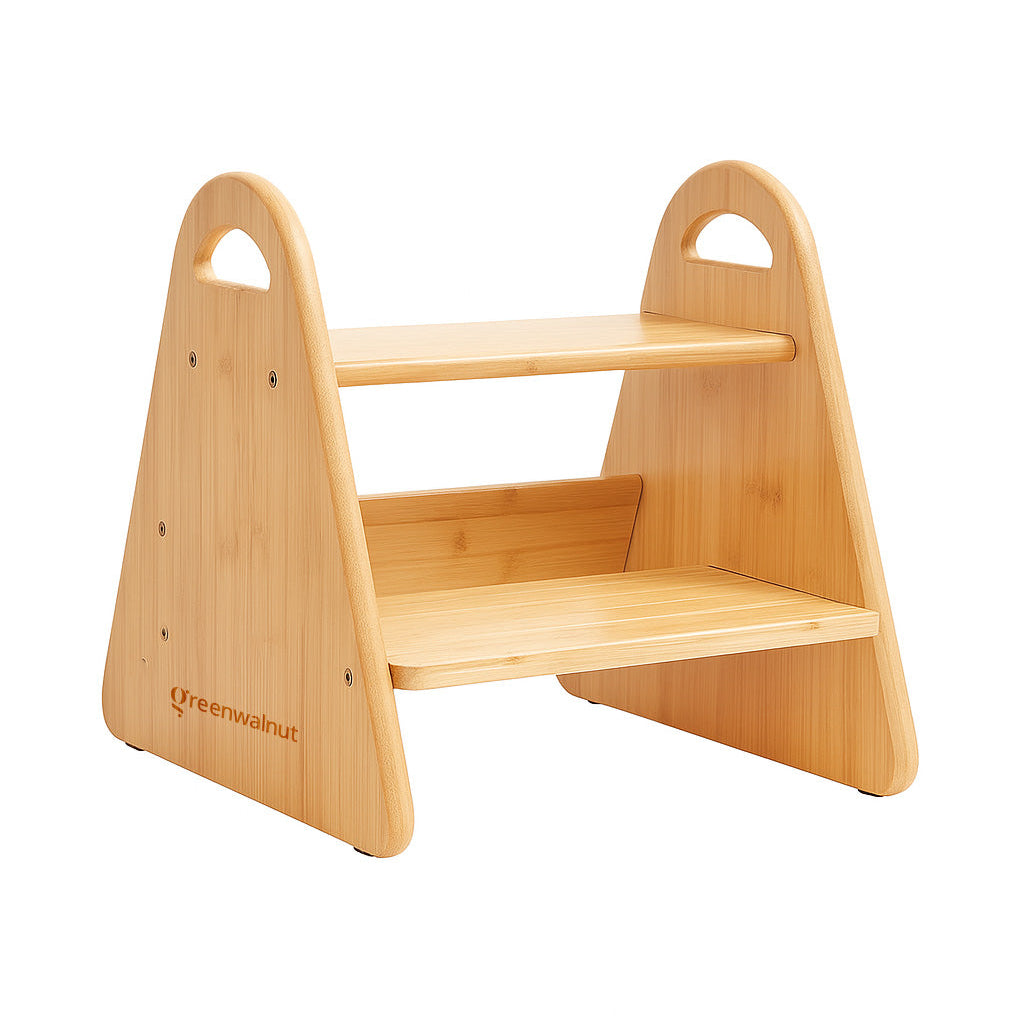 Wooden Step Stool for Kids & Adult | Montessori Step Stool for Kids | Helper Stool for Kitchen & Bathroom