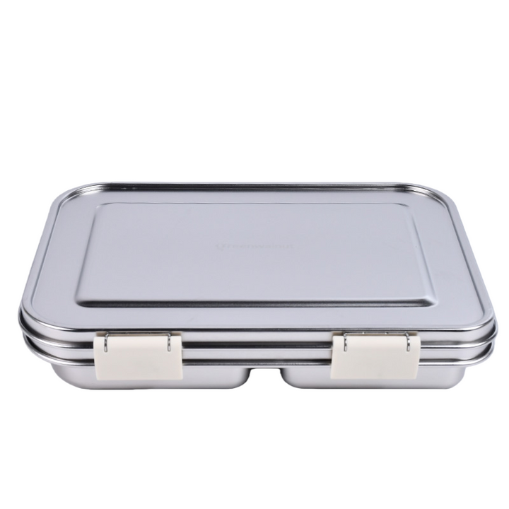 Stainless Steel Lunch Box with Leak-Proof Lid – 3-Compartment Food Container for Kids & Adults | BPA-Free, Durable & Easy to Clean