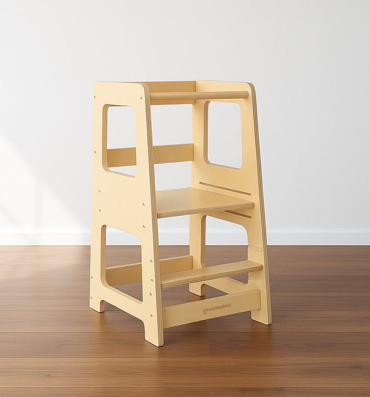 Wooden Learning Tower | Educational Tower | Climbing Tower | Extra Wide Standing Tower