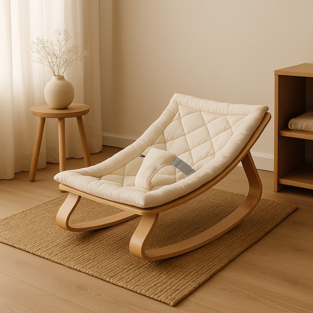 Wooden Baby Rocker – Natural Comfort and Modern Design | Nursery Rocking Chair