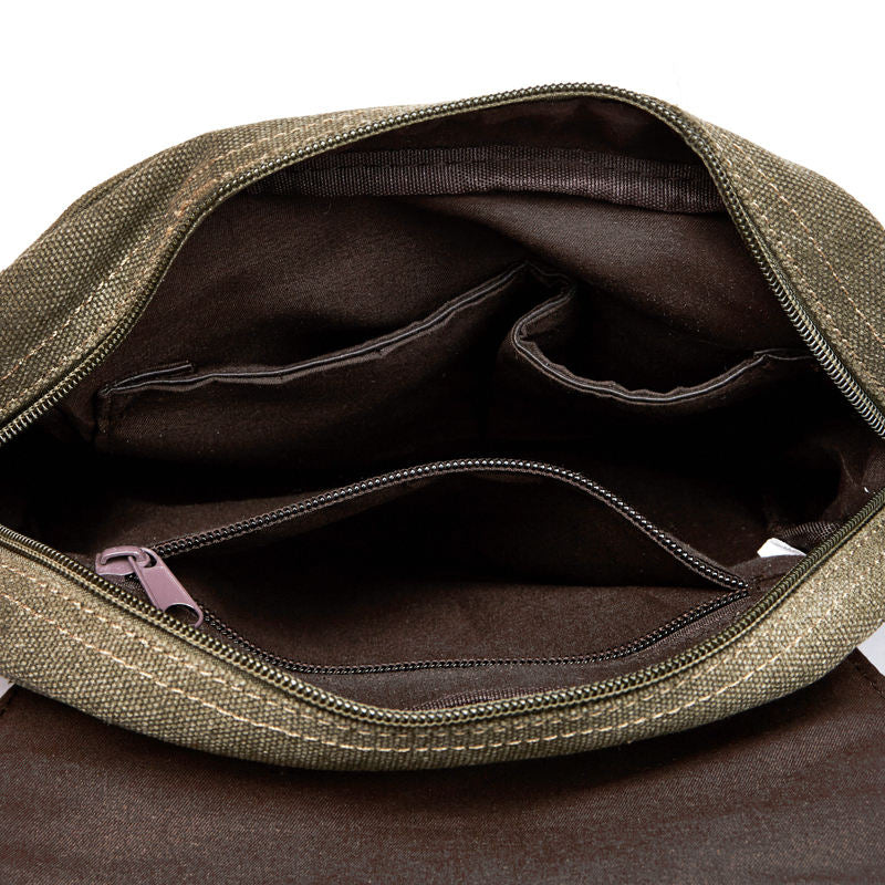 TIMBRYN™ Canvas Satchel  | Compact Crossbody Shoulder Bag with Adjustable Strap & Front Pocket