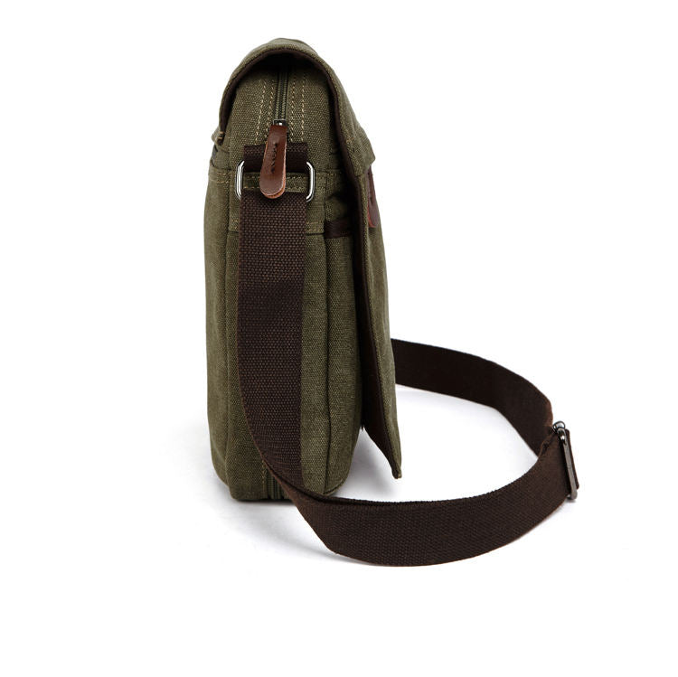 TIMBRYN™ Canvas Satchel  | Compact Crossbody Shoulder Bag with Adjustable Strap & Front Pocket