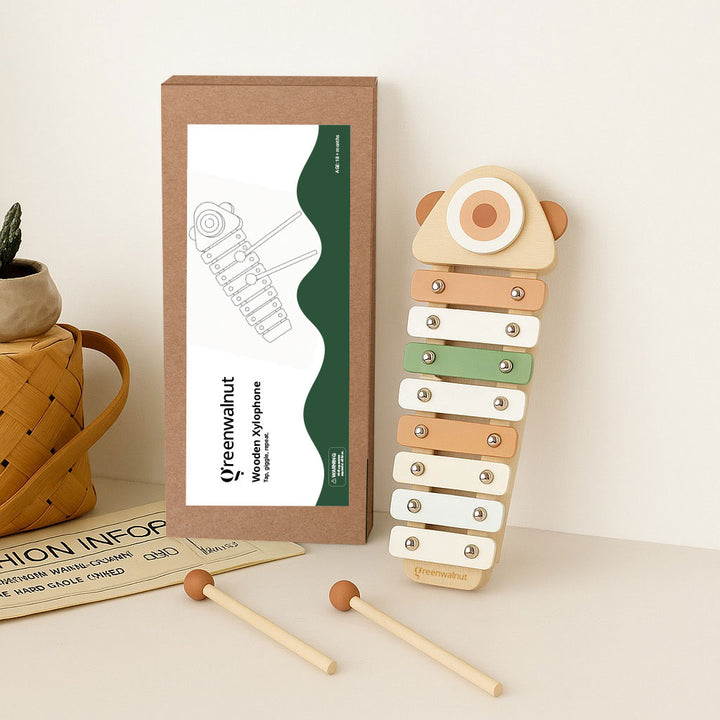 Wooden Xylophone - 8 Key Musical Toy for Kids