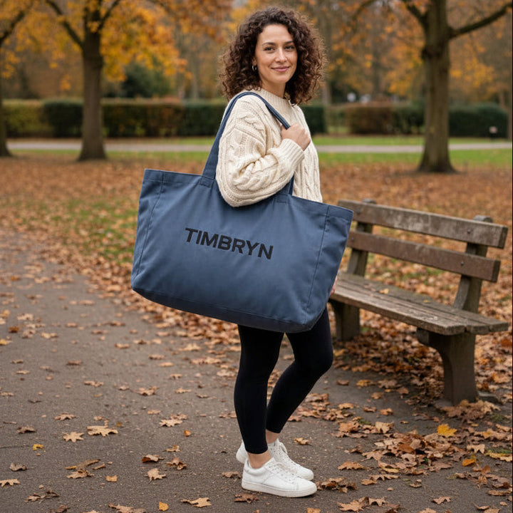 Large Canvas Tote Bag with Zipper & Inner Pocket With Zipper – Everyday Travel, Beach & Shopping Carryall