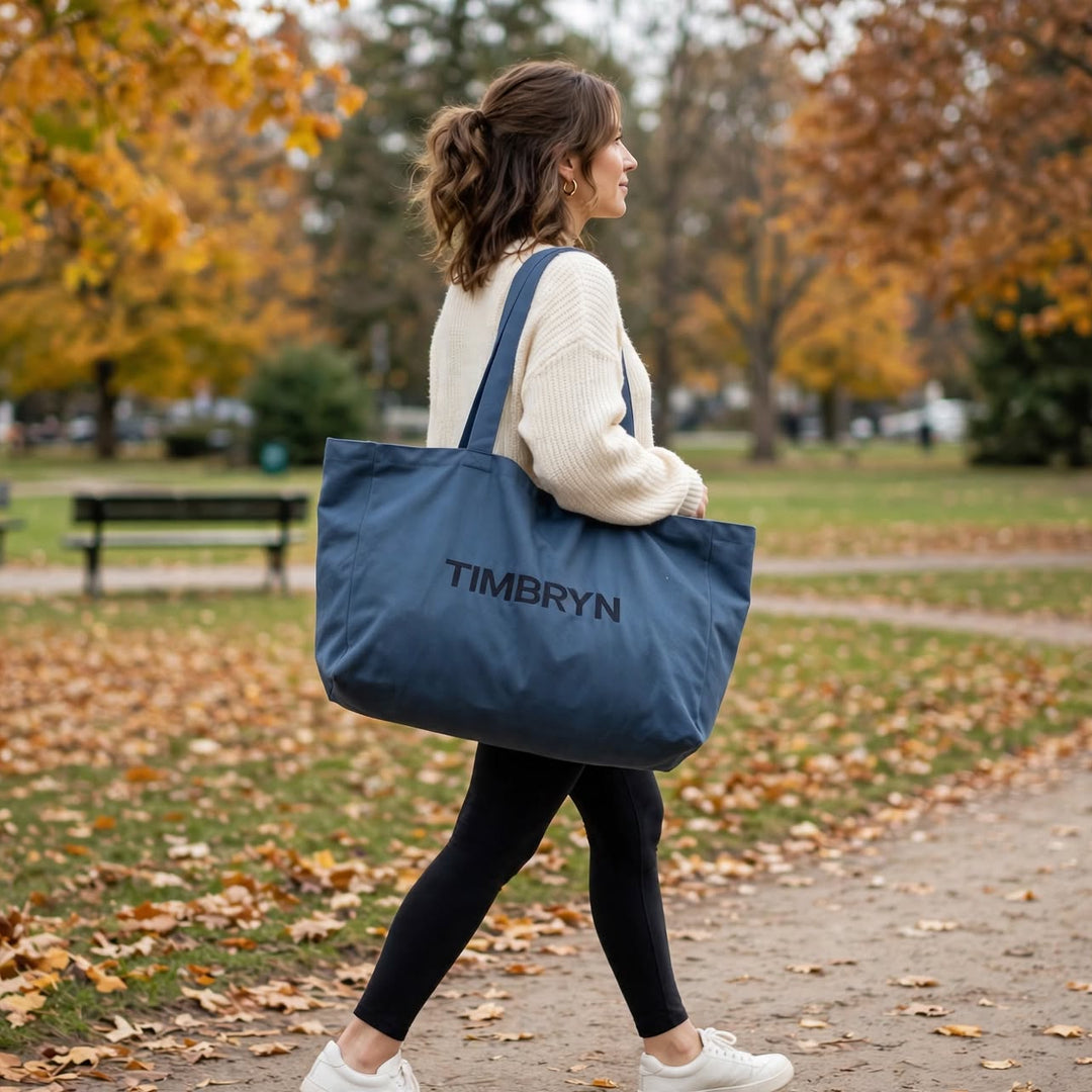 Large Canvas Tote Bag with Zipper & Inner Pocket With Zipper – Everyday Travel, Beach & Shopping Carryall