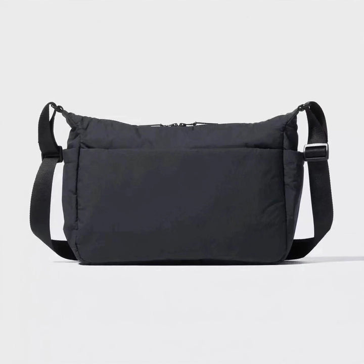 Waterproof Crossbody Sling Bag – Unisex Quilted Nylon Shoulder Bag, Adjustable Strap
