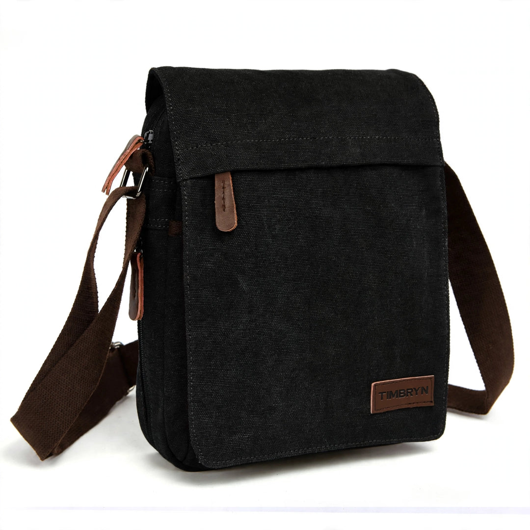 TIMBRYN™ Canvas Satchel  | Compact Crossbody Shoulder Bag with Adjustable Strap & Front Pocket