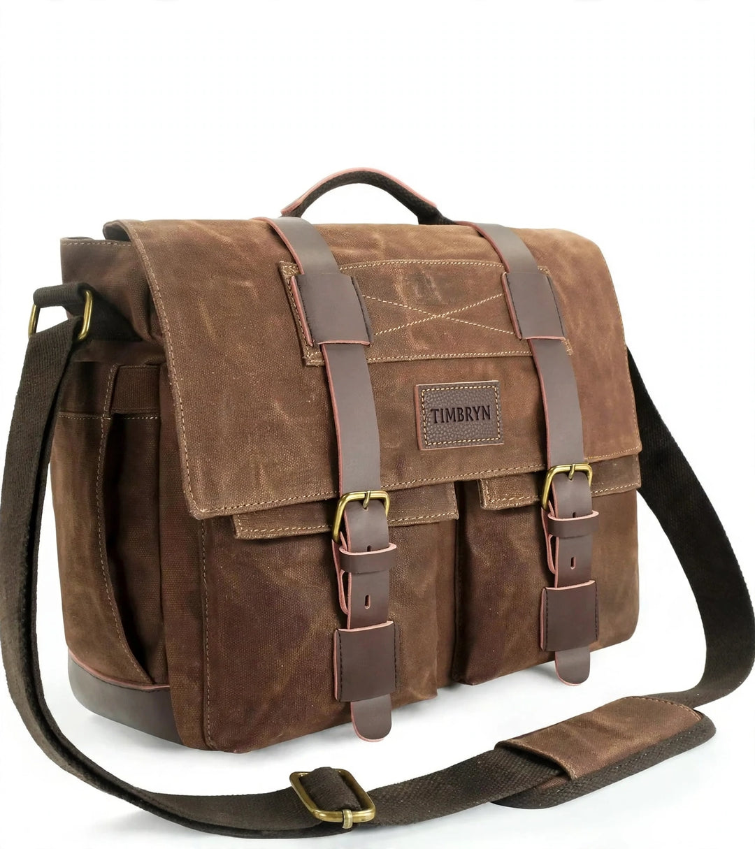 Waxed Canvas Messenger Bag – Vintage Laptop & Shoulder Bag for Work, Travel and Everyday Carry