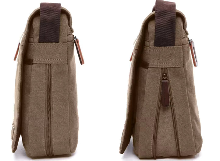TIMBRYN™ Canvas Satchel  | Compact Crossbody Shoulder Bag with Adjustable Strap & Front Pocket