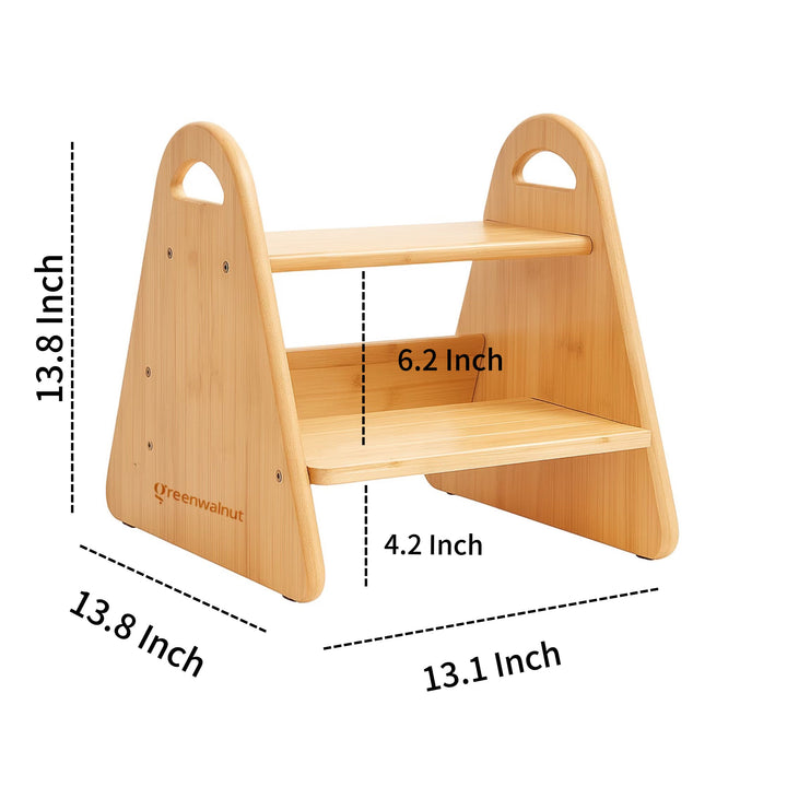 Wooden Step Stool for Kids & Adult | Montessori Step Stool for Kids | Helper Stool for Kitchen & Bathroom
