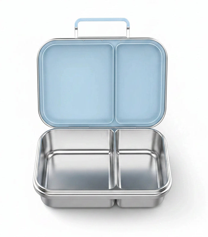 Stainless Steel 2 Compartment Bento Lunch Box