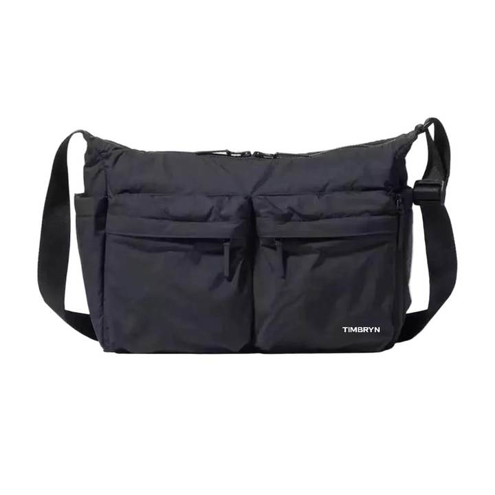 Waterproof Crossbody Sling Bag – Unisex Quilted Nylon Shoulder Bag, Adjustable Strap